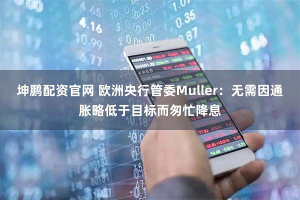 坤鹏配资官网 欧洲央行管委Muller：无需因通胀略低于目标而匆忙降息