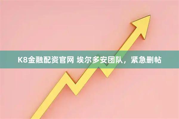 K8金融配资官网 埃尔多安团队，紧急删帖